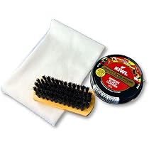 Amazon.co.jp: KIWI缶 ブラシ クロス付き 靴磨きセット 革ジャン